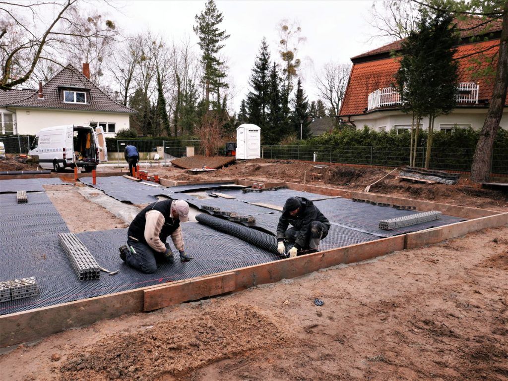 März 2018 - Neubau Einfamilienhaus, Kleinmachnow - Bodenplatte