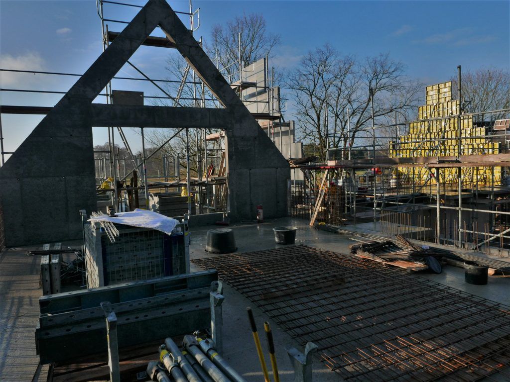 Dezember 2020 - Neubau Dreiseithof, Mönchwinkel - Betonarbeiten